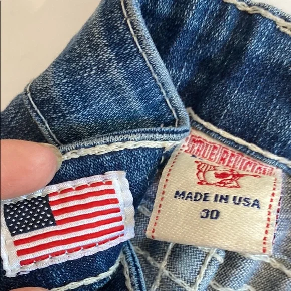 True Religion Jodie Blue Skinny Jeans with Diamond Buttons Size 30 - Picture 14 of 15